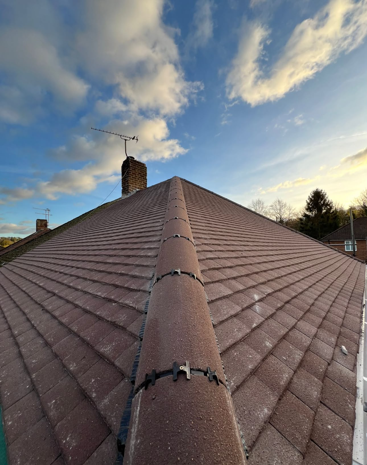 Newly tiled roof completed by TW Roofing